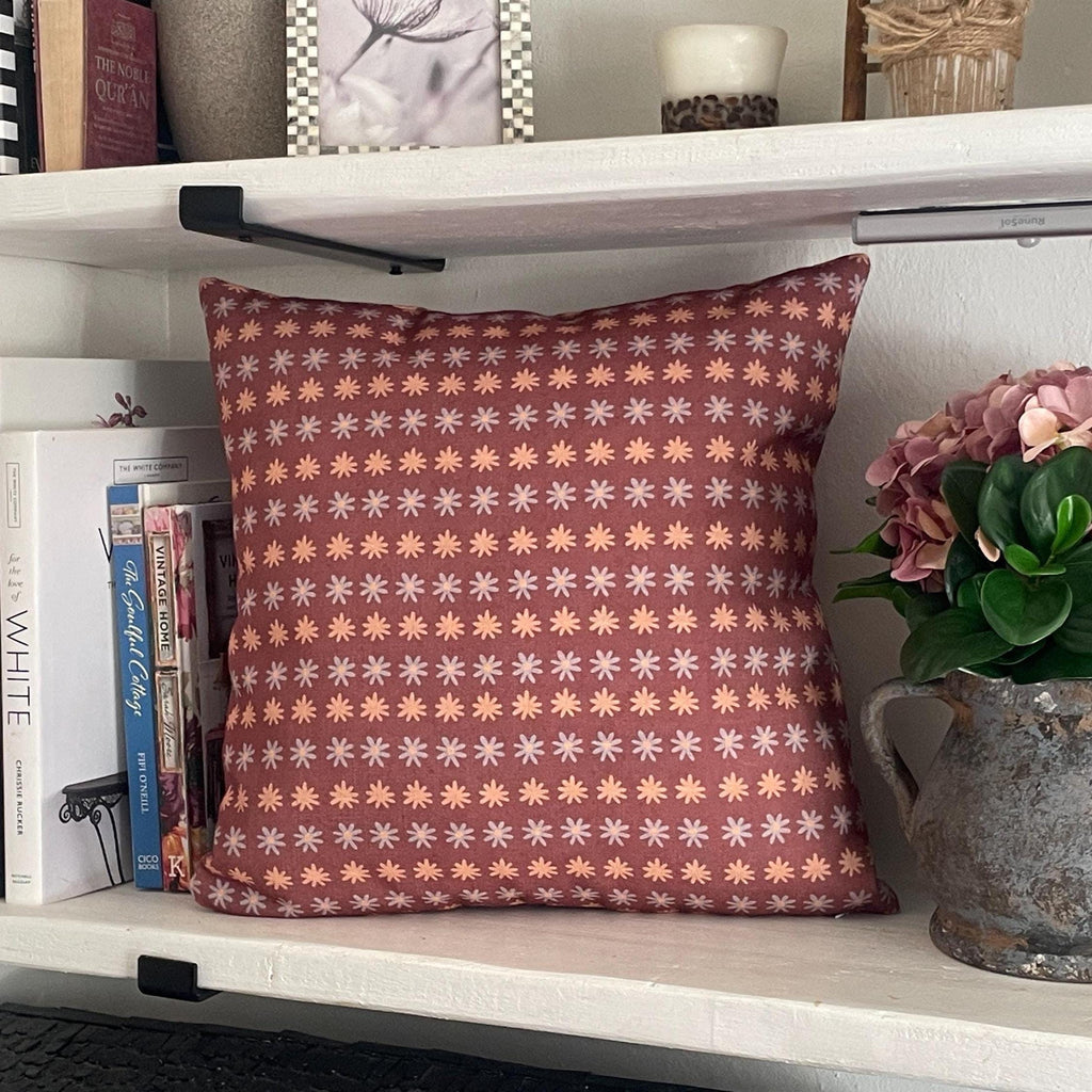 Burgundy Patterned Pillow