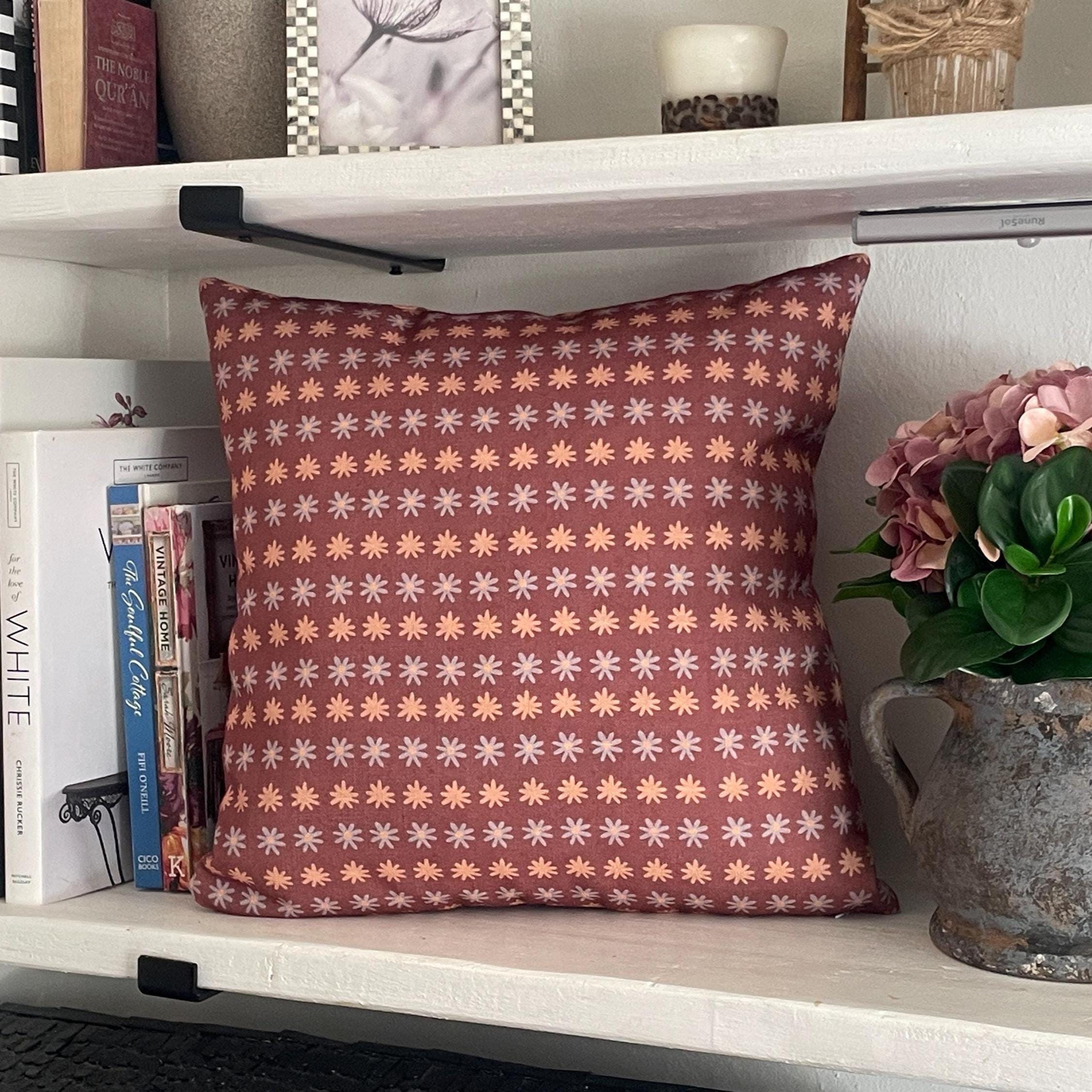 Burgundy Patterned Pillow